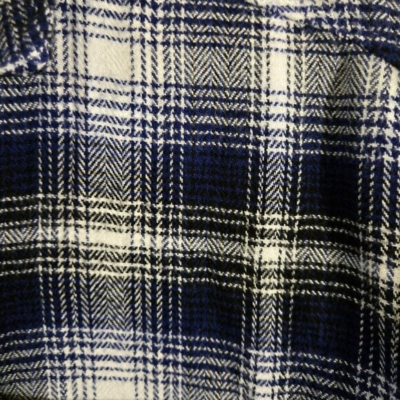 Banana Republic Boyfriend Oversized Plaid Shirt 2022 Blue Plaid Size S - Picture 9 of 13
